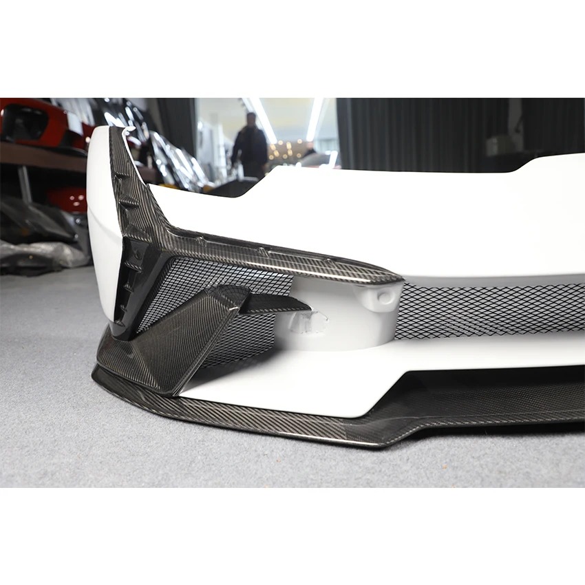 Tecnica Style Dry Half Carbon Fiber Car Bumper Front Bumper For Lambo Huracan LP580 LP610 Body Kit Car Accessories